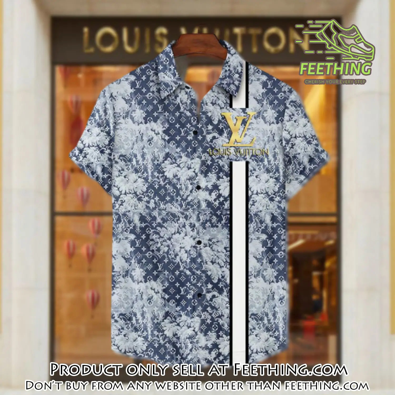 Lv louis vuitton luxury hawaiian shirt & short set lhs1187 ft3825077